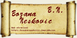 Božana Nešković vizit kartica